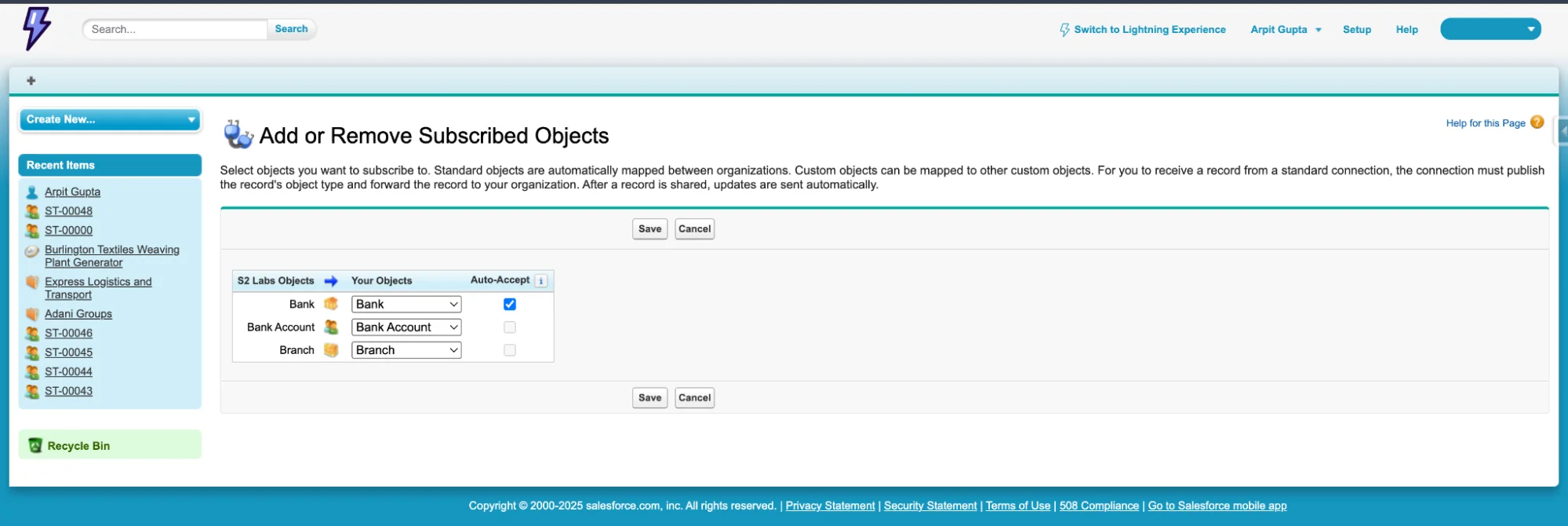 Add or Remove Subscribed Objects