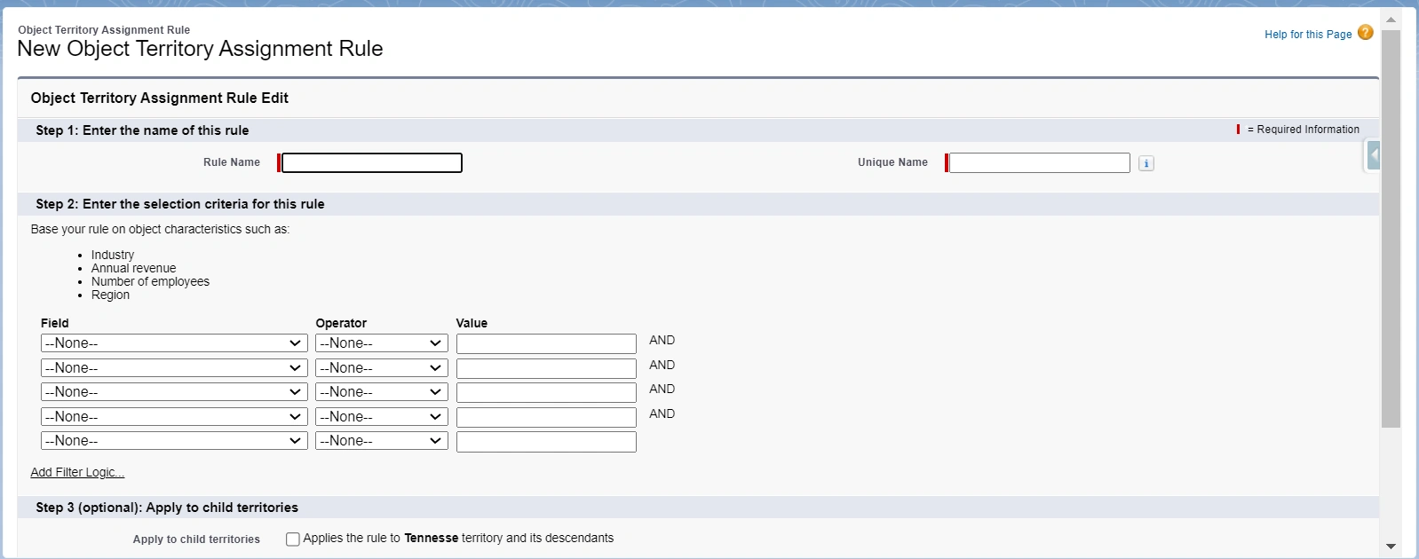 Assignment Rule Defined Then Click On New