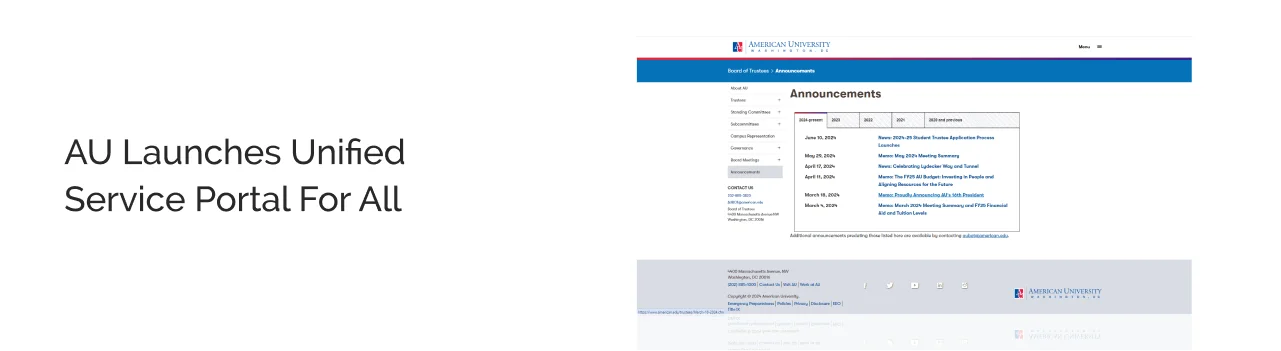 AU Launches Unified Service Portal for All