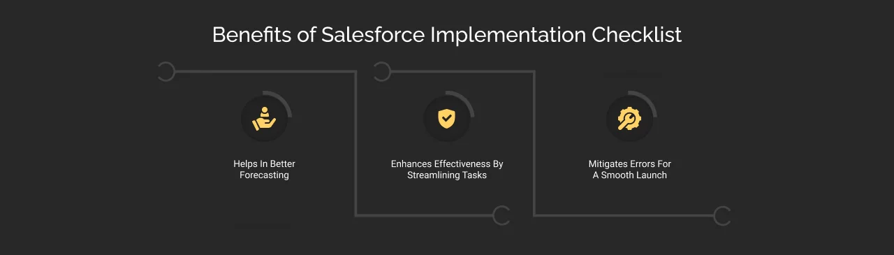 benefits of salesforce implementation checklist dark