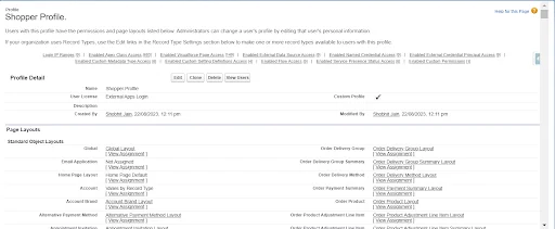 Clone the External Apps Login User profile