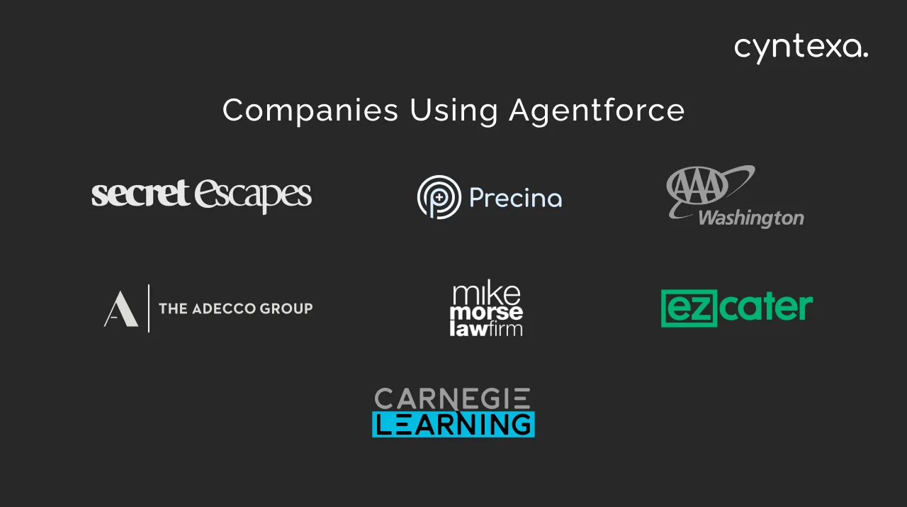 companies using Agentforce dark mode image