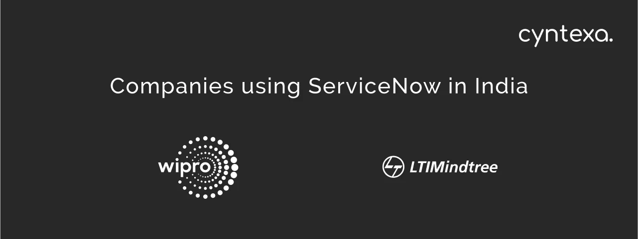 companies using ServiceNow in India dark