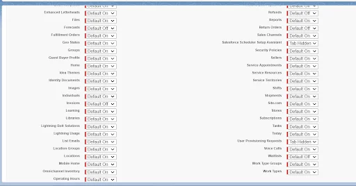 Configure the profile setting