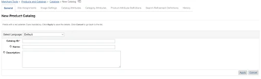 create a new catalog