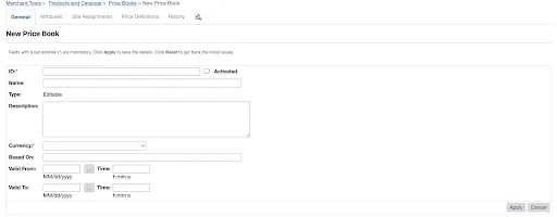 create a new price book