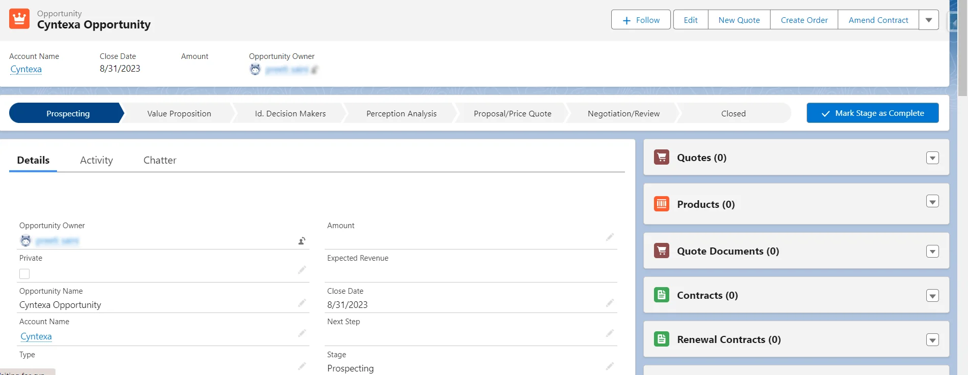 Create an Opportunity 5