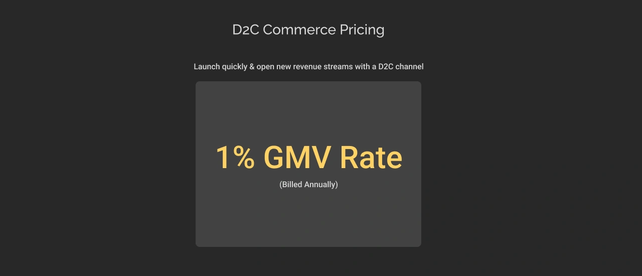 D2C Commerce Cloud Pricing Dark