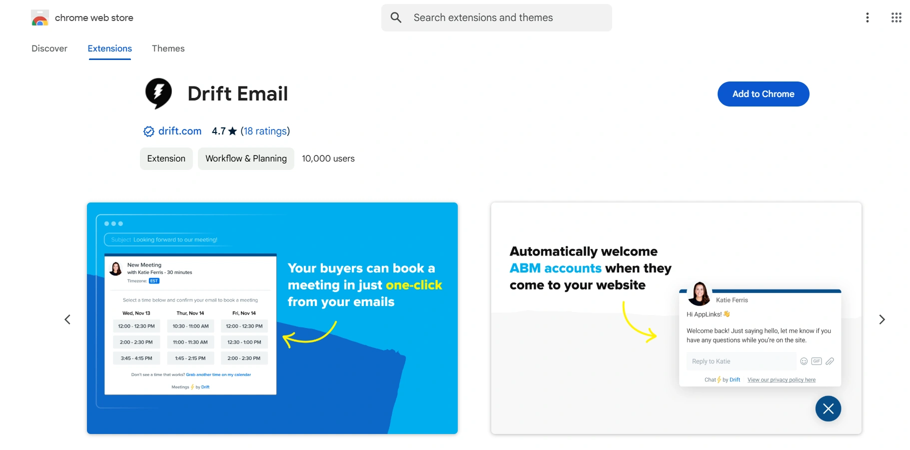 Drift Email Chrome Extension Img