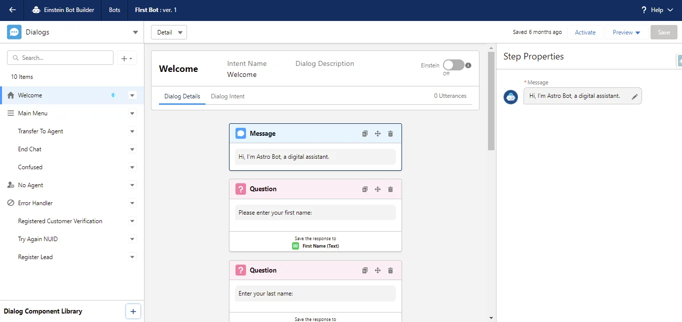Einstein Chatbot Implementation Guide - Step 6