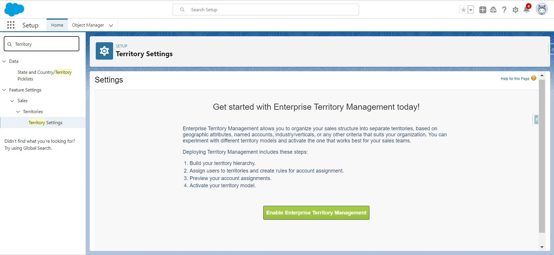 Enterprise Territory Management And Enable It
