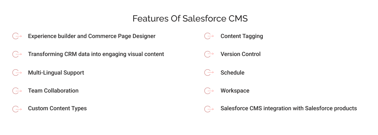 features of salesforce cms