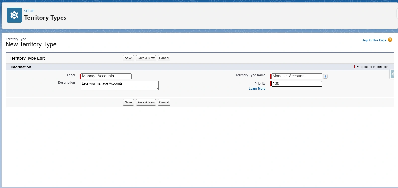 Fill Label And Description As Per Your Choice