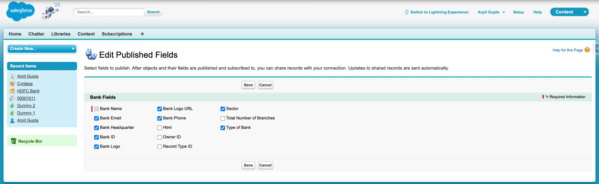 Go to Published Objects and edit the object for which you want to add fields