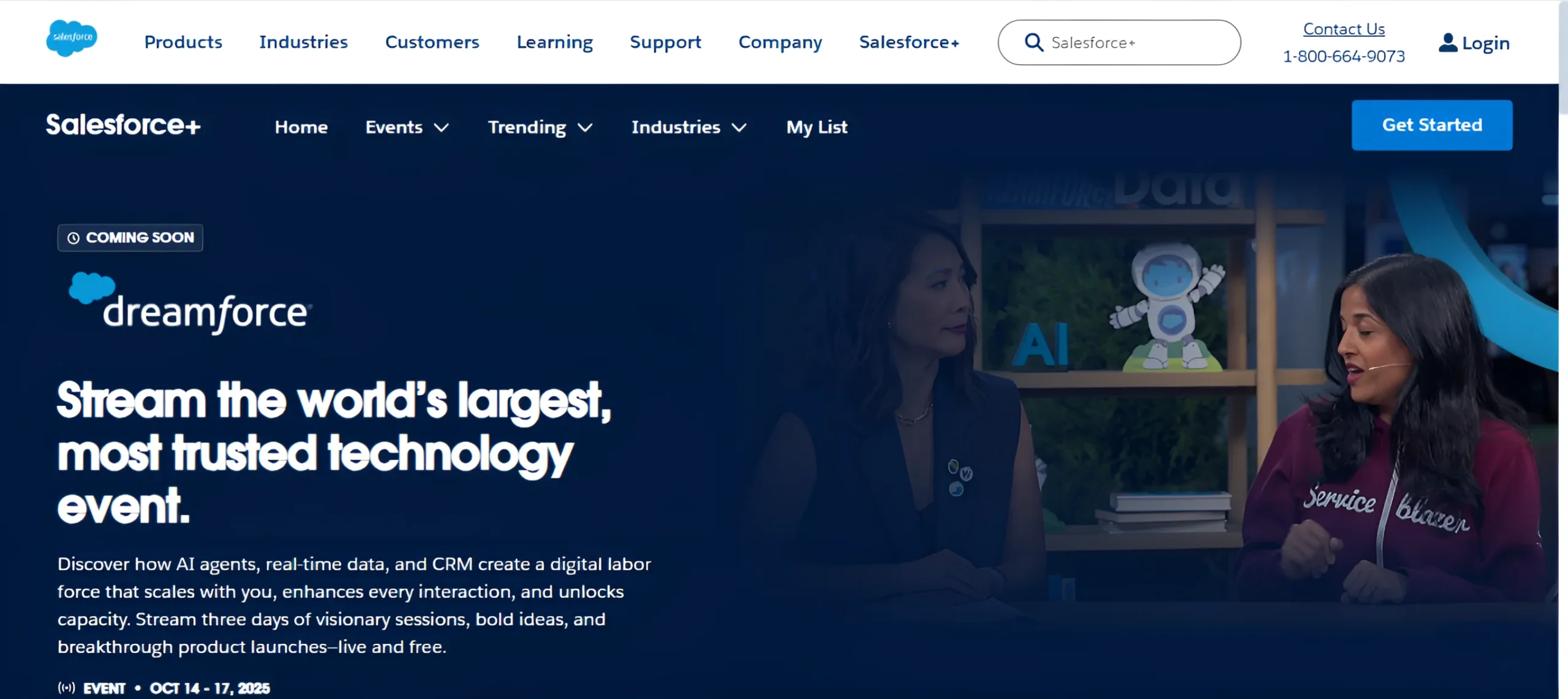 Go to Salesforce+ Website