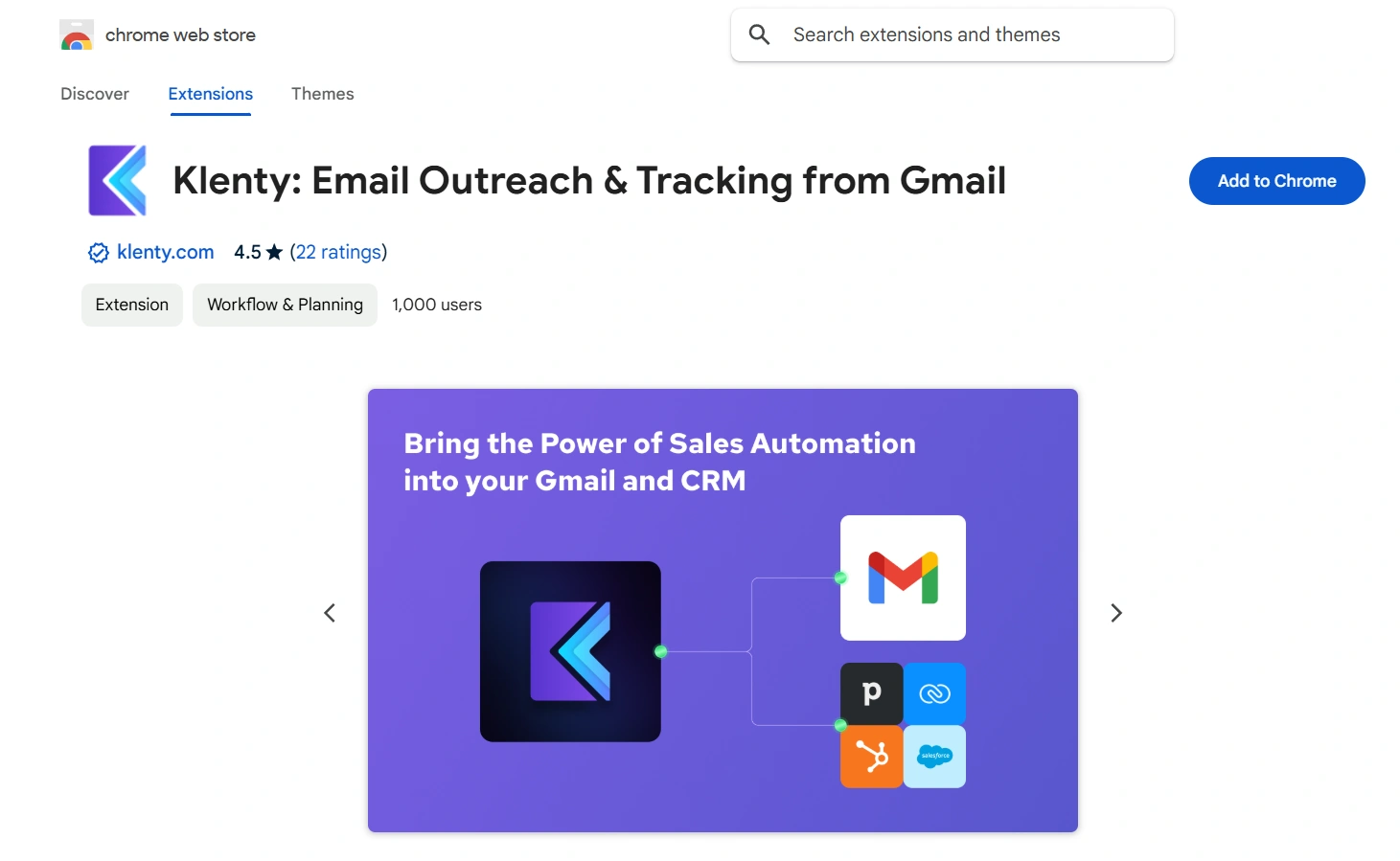 Klenty Email Outreach and Tracking from Google Chrome Extension Img