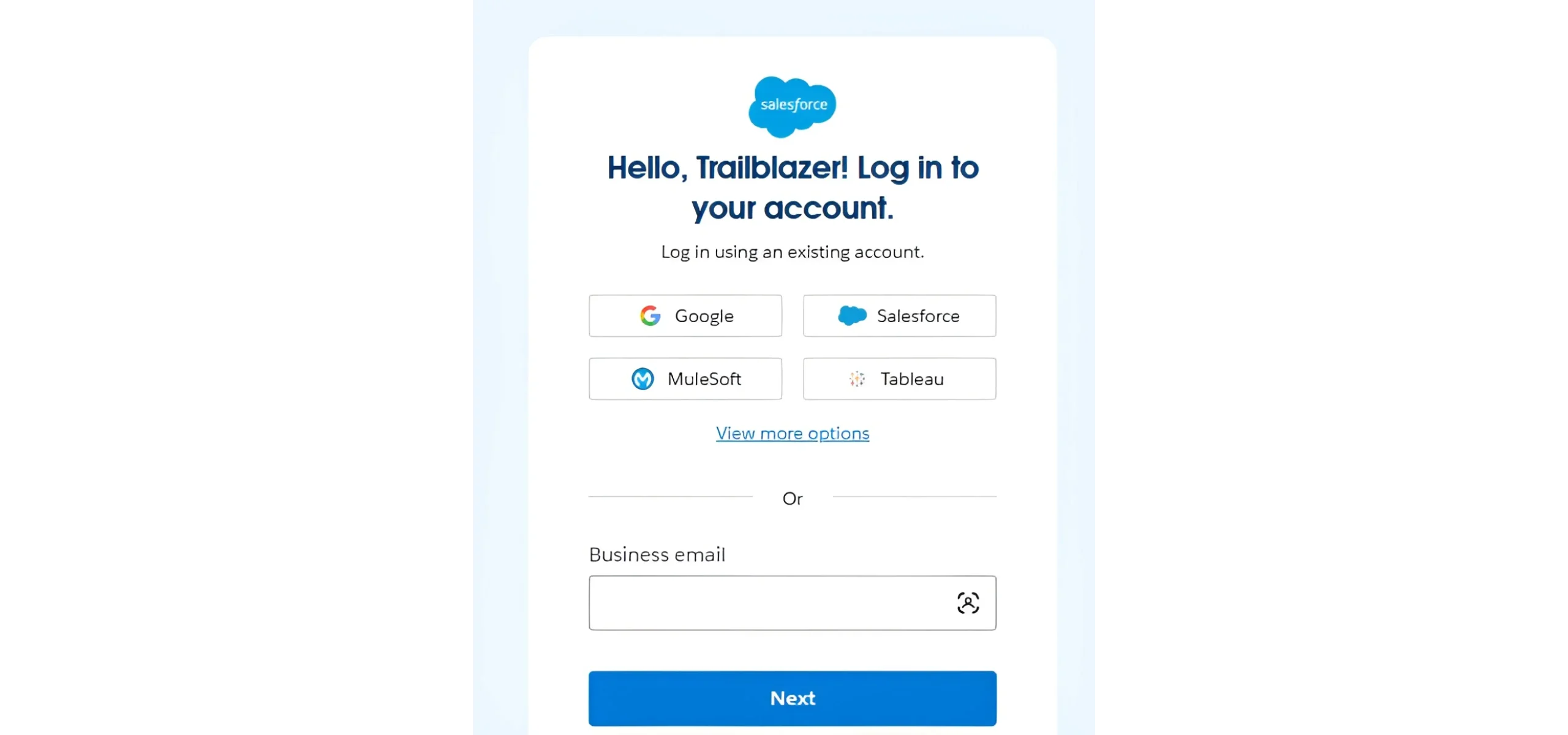 Log in to Your Trailblazer Account