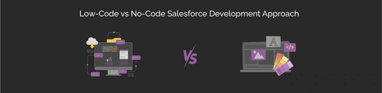Salesforce Low-code vs No-code Salesforce Development Dark Img