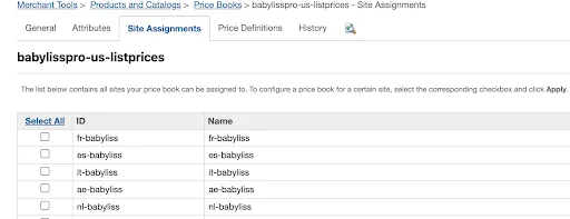 Price book and locale setup