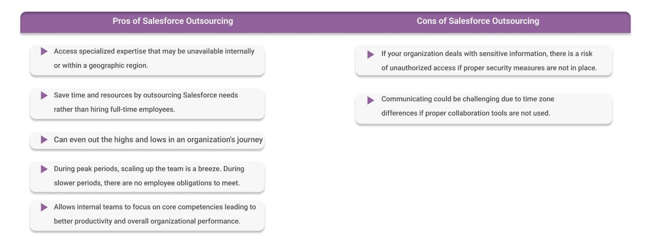pros and cons of salesforce outsourcing