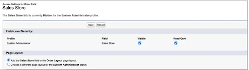 Sales Store field is visible