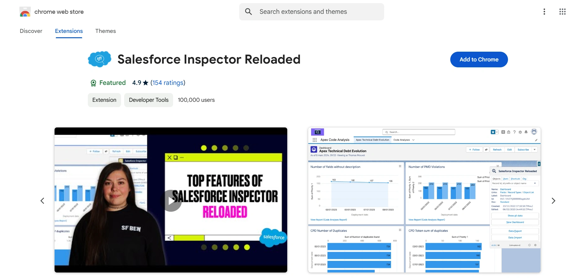 Salesforce Inspector Reloaded Chrome Extension Img