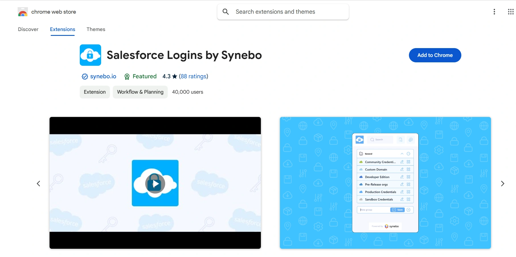 Salesforce Logins by Synebo Chrome Extension Img