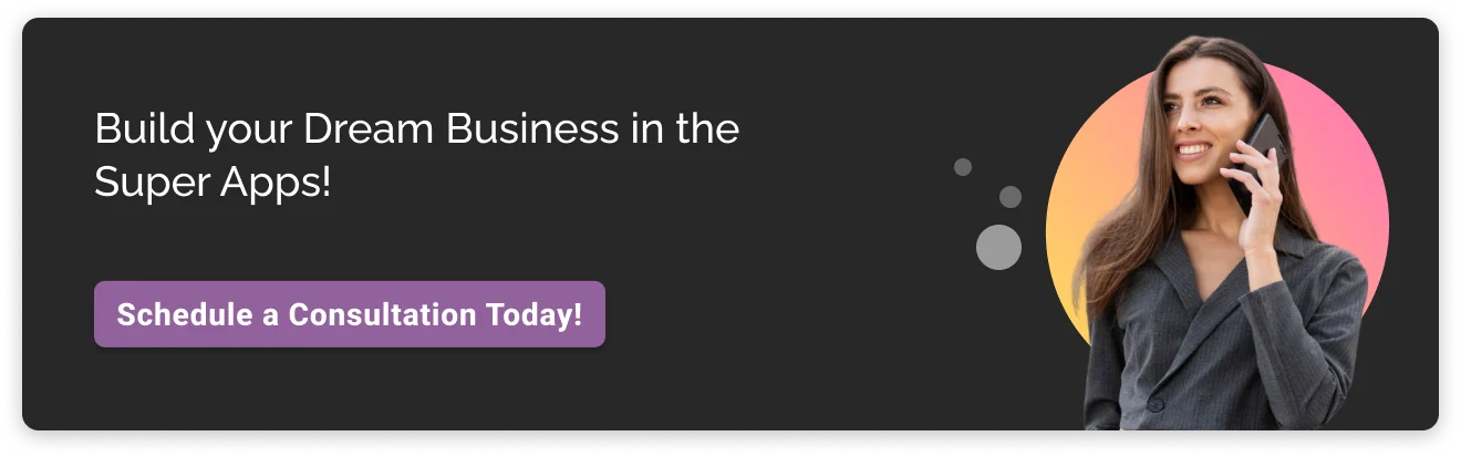 schedule a consultation call with super apps experts dark