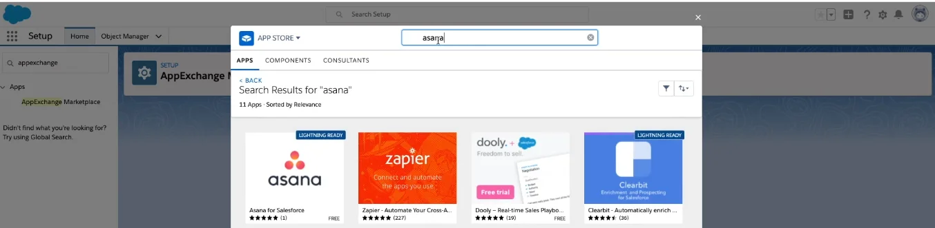 search asana for salesforce