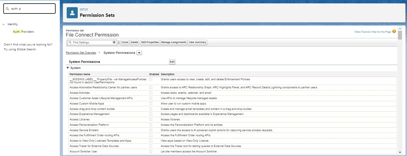 Search for auth providers