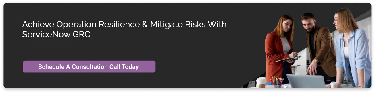 ServiceNow GRC call to action dark mode image
