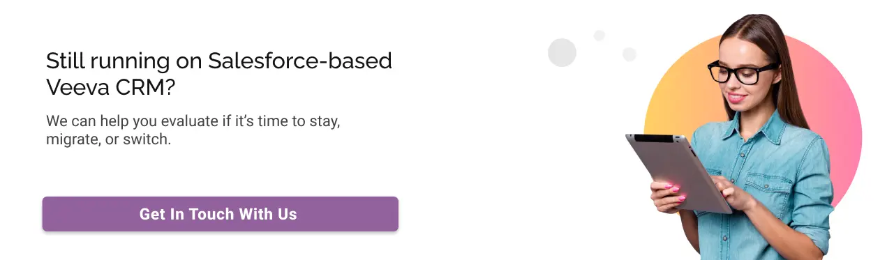 Still running on Salesforce based Veeva CRM
