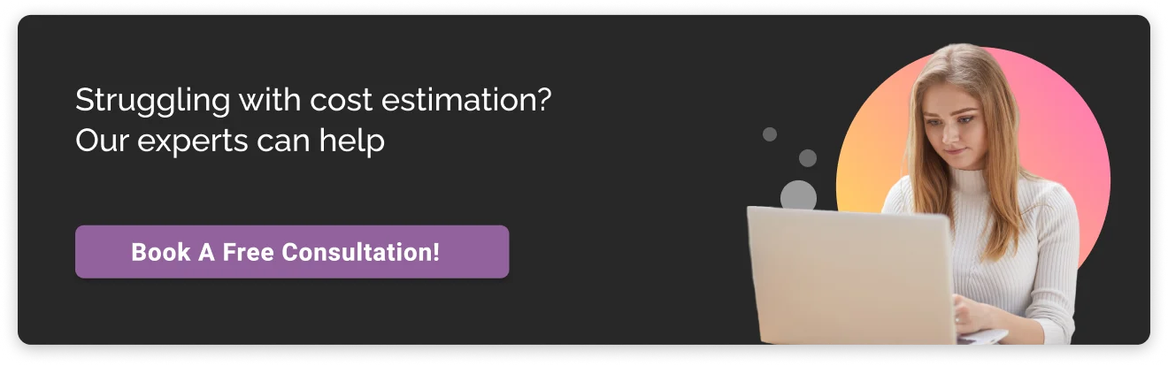 struggling with product cost estimation cta dark