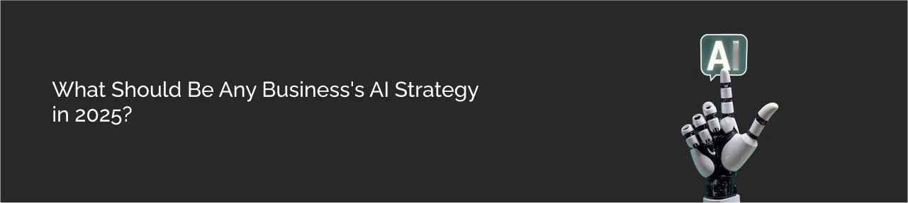 What Should Be Any Business's AI Strategy dark