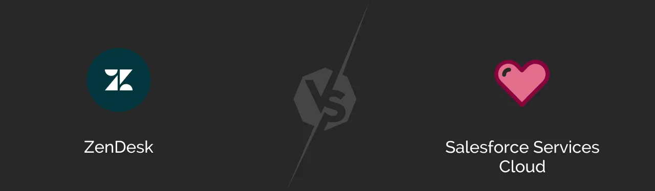 Zendesk vs Salesforce Service Cloud dark